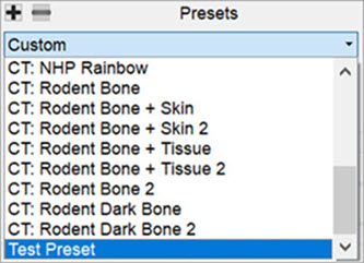 Newly Created Presets