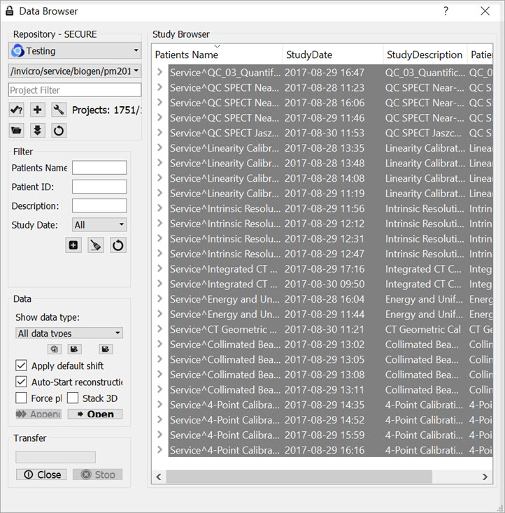 Data Browser Main Window