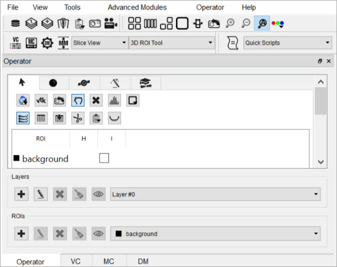 3D ROI Operator Window
