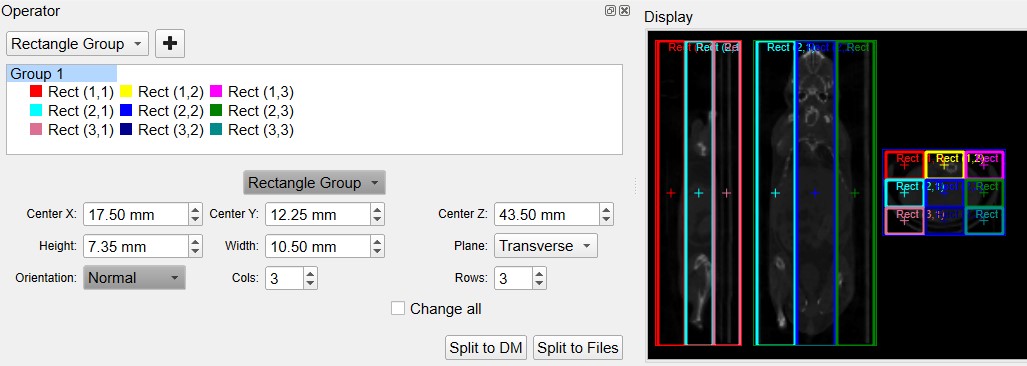 Splitting Tool Group Rectangle