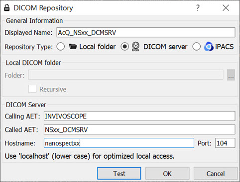Acquisition computer's DICOM Server