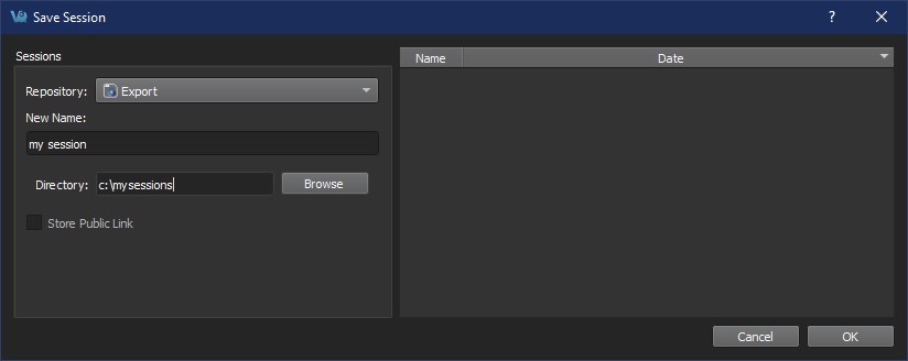 Export Session