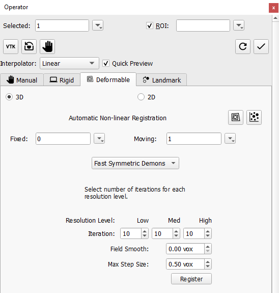 Non-Linear Registration