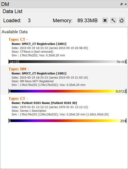 Data Manager Window