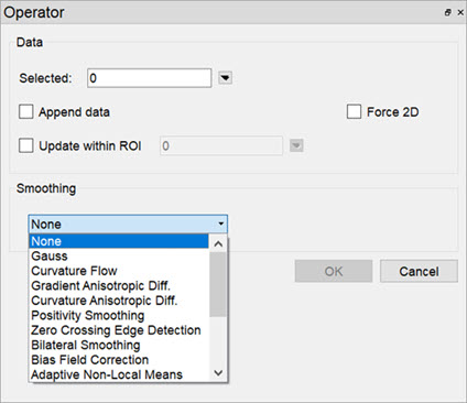 Filtering operator window