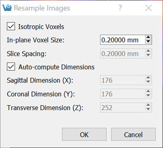 Resample Data Options