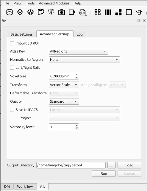 Advanced Settings of Brain Atlas