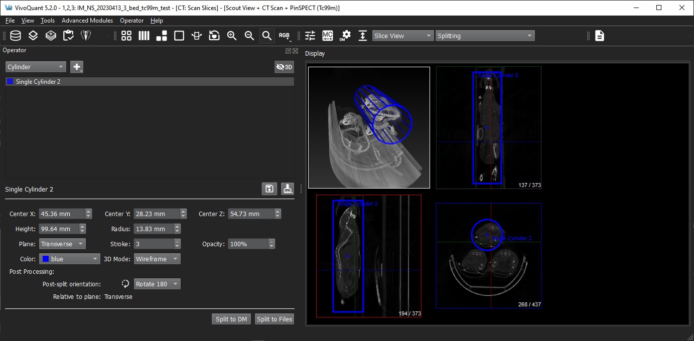 Splitting Operator Cylinder