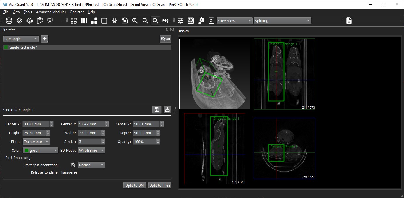 Splitting Operator Rectangle