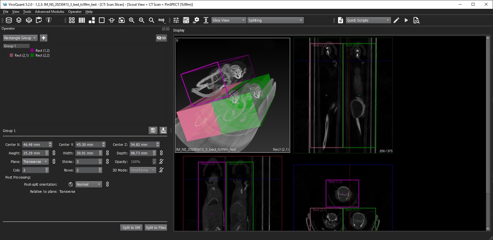 Splitting Operator Group Rectangle