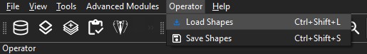Splitting Operator Toolbar Menu
