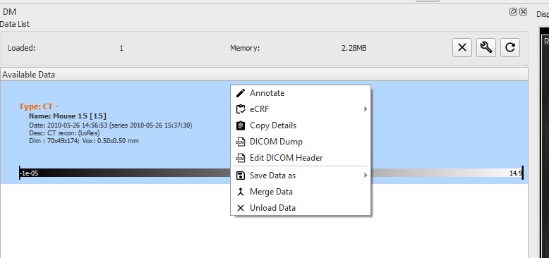Access via Data Manager