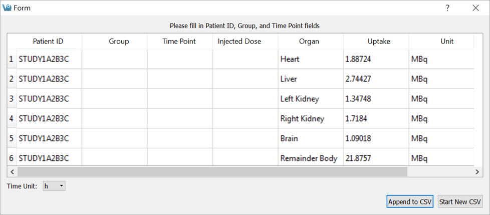 Data Spreadsheet