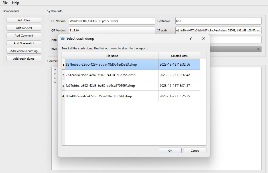 Add crash dump
