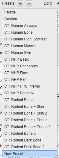 Newly Created Presets