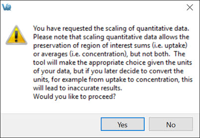 Scale Quant Units Warning