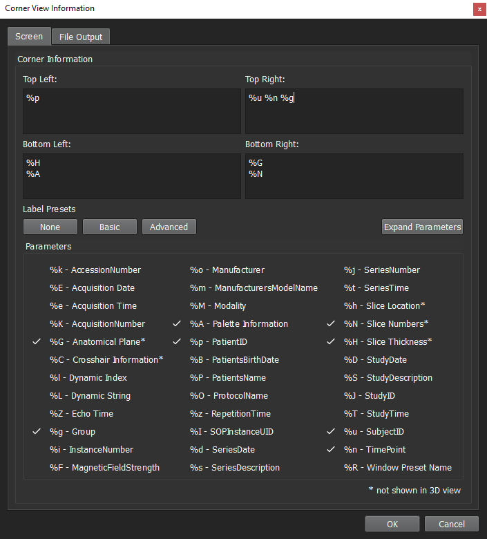 Corner View Screen Layout